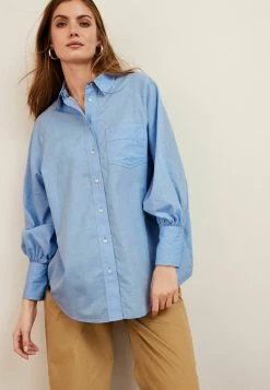 Next Damen STRIPE OVERSIZE - Hemdbluse - Blue