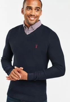Next Herren MOCK - Strickpullover - Dark Blue
