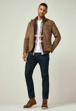 Next Herren RACER - Kunstlederjacke - Tan Brown