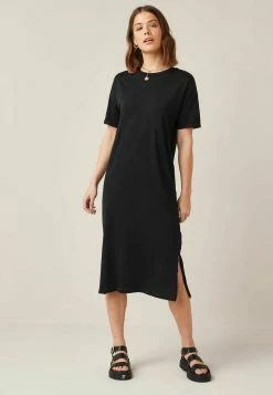 Next Damen SHORT SLEEVE - Jerseykleid - Black