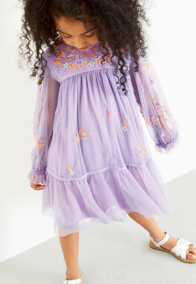 Next Kinder EMBROIDERED - Freizeitkleid - Lilac Purple