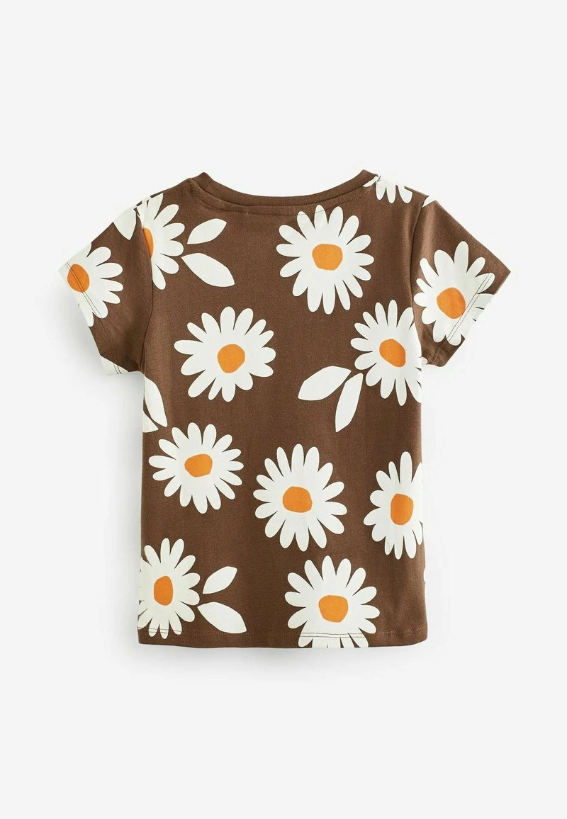 Next Kinder REGULAR (3-16YRS) - T-Shirt Print - Chocolate Brown Daisy – Bild 2