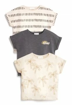 Next Kinder 3 PACK - T-Shirt Print - Grey Palm Print