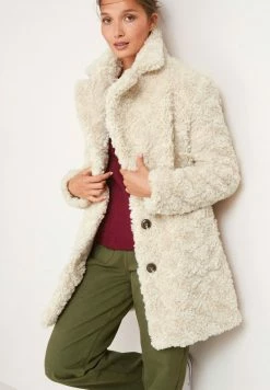 Next Damen TEDDY BORG - Wintermantel - Off-white