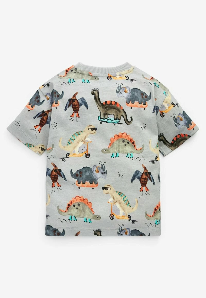 Next Kinder 3 PACK OVERSIZED - T-Shirt Print - Blue Ecru Cream Watercolour Dino – Bild 5