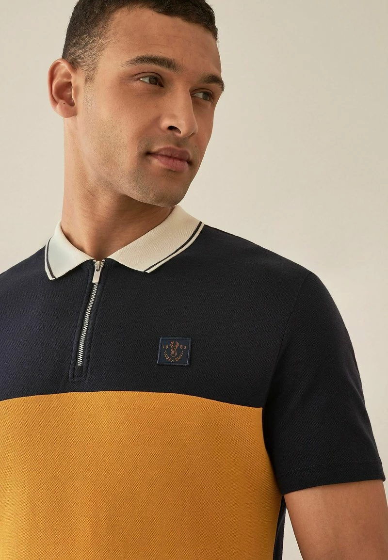 Next BLOCKED ZIP NECK - Poloshirt - Blue (t01003) | Herren – Bild 3