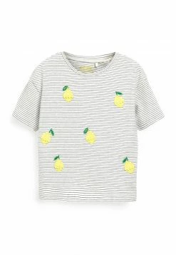 Next Kinder FLIPPY SEQUIN - T-Shirt Print - Black White Lemons