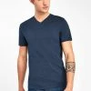 Next Herren V-NECK T-SHIRT-SLIM FIT - T-Shirt Basic - Blue