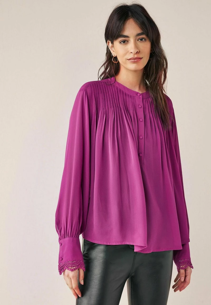 Next Damen Bluse - Purple Fan Print – Bild 5