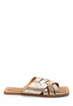 Next Damen SQUARE TOE SLOTTED - Pantolette Flach - Silver