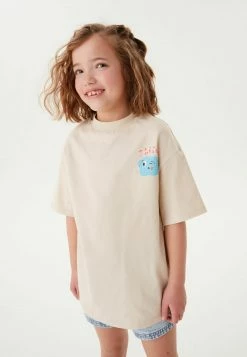 Next OVERSIZED - T-Shirt Print - Neutral Cream | Kinder