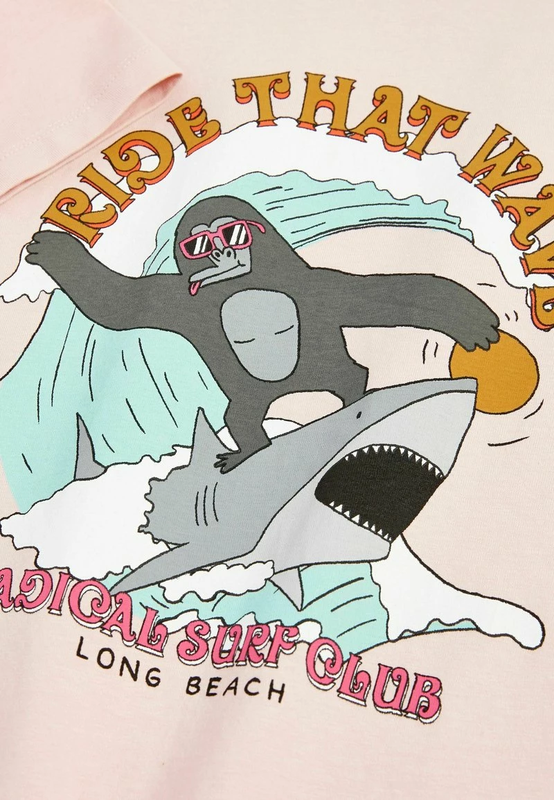 Next Kinder SHORT SLEEVE GRAPHIC (3-16YRS) - T-Shirt Print - Pink Surfing Gorilla – Bild 3