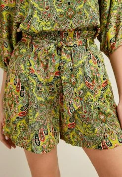 Next BELTED - Shorts - Green Paisley | Damen