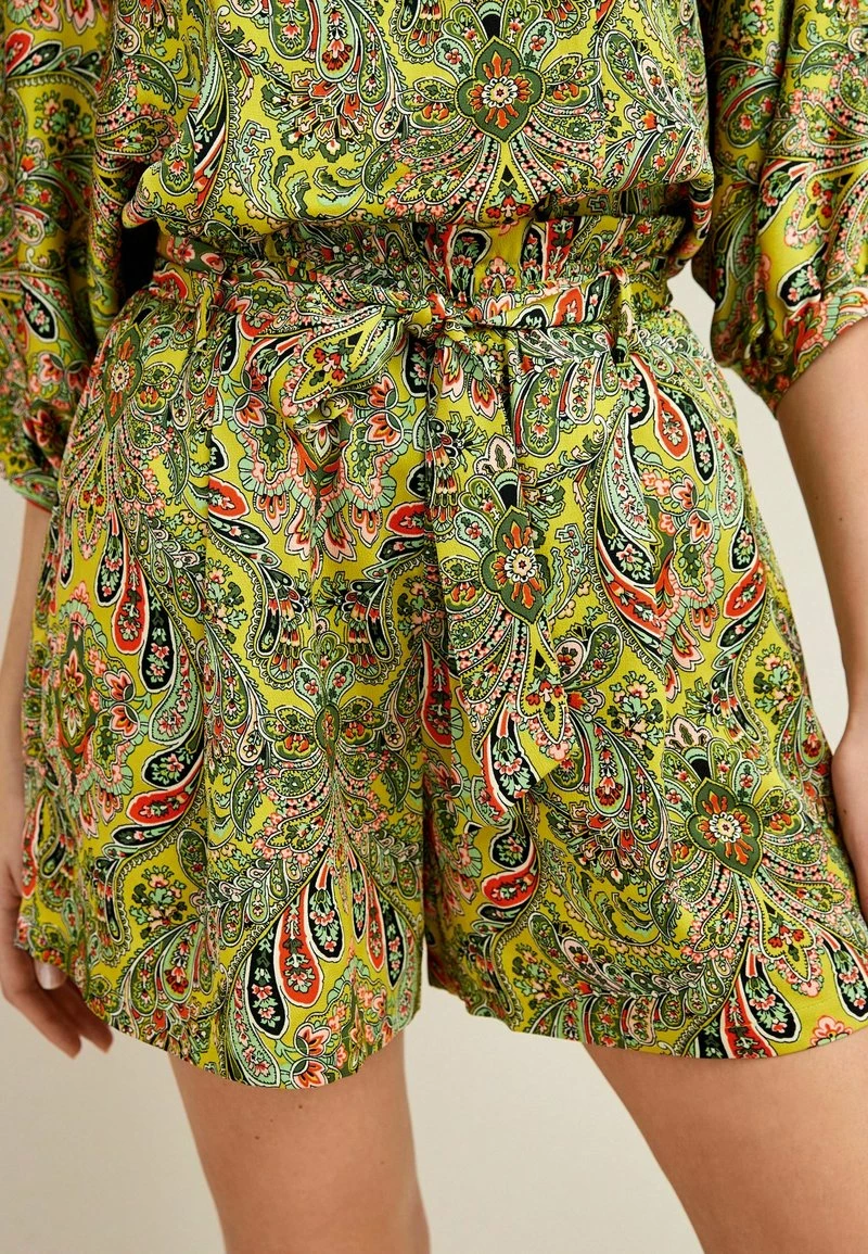 Next BELTED - Shorts - Green Paisley | Damen