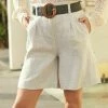Next BELTED - Shorts - White | Damen