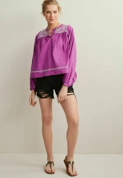 Next SAVANNAH MILLER EMBROIDERED - Bluse - Pink/white | Damen