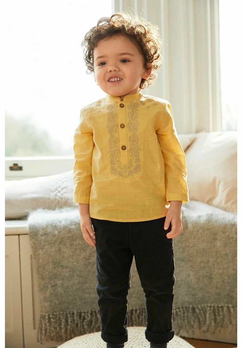 Next Kinder EMBROIDERED KURTA - Hemd - Yellow – Bild 2