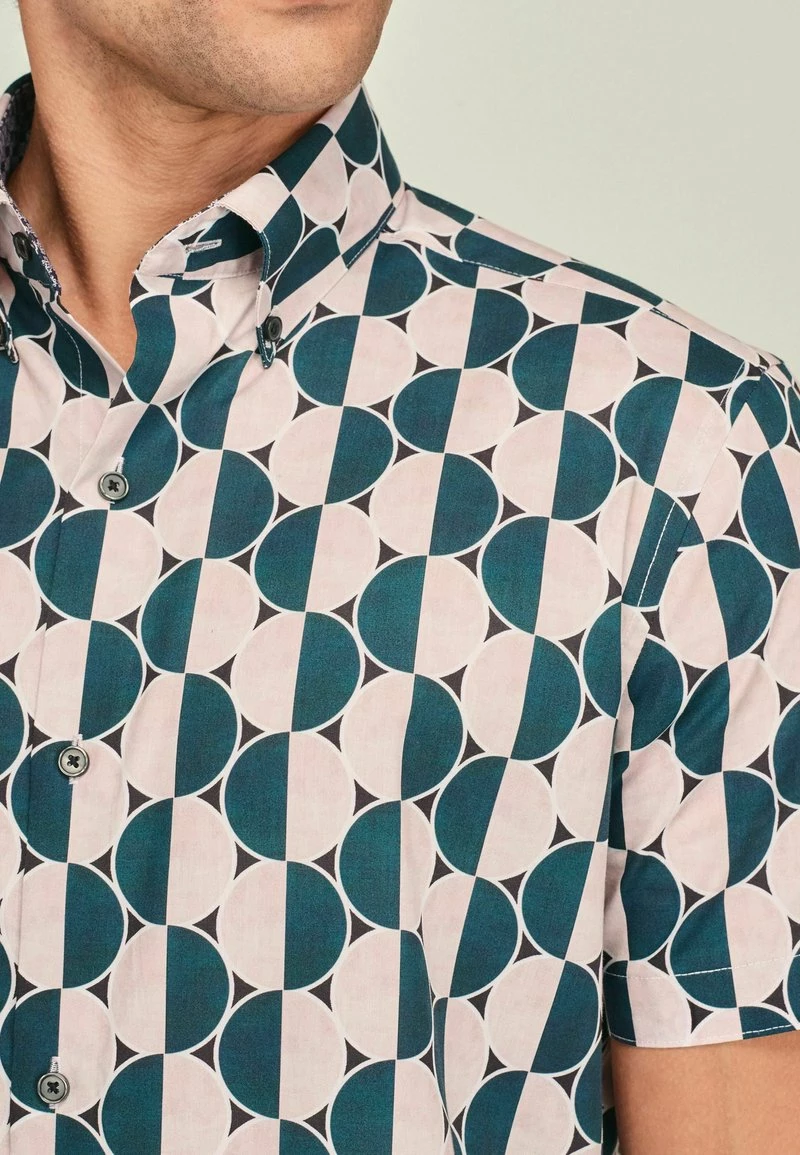 Next Herren TRIMMED - Hemd - Pink Teal Geometric – Bild 4