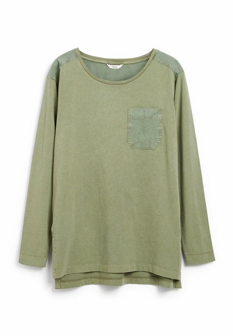 Next Damen WASHED LONG SLEEVE POCKET - Langarmshirt - Khaki – Bild 5