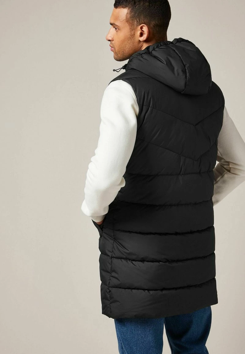 Next Herren SHOWER RESISTANT LONGLINE PUFFER - Weste - Black – Bild 3