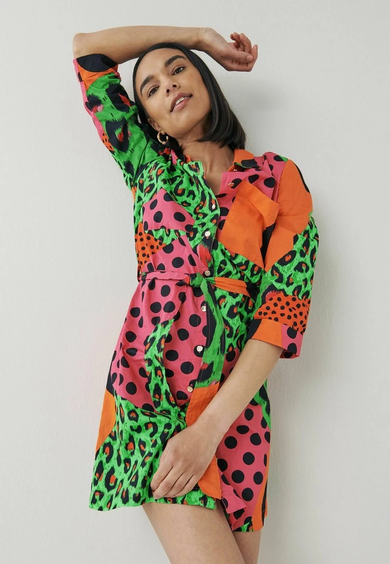 Next Damen Blusenkleid - Multi Spliced Print