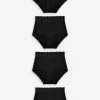Next Damen 4 PACK - Slip - Black
