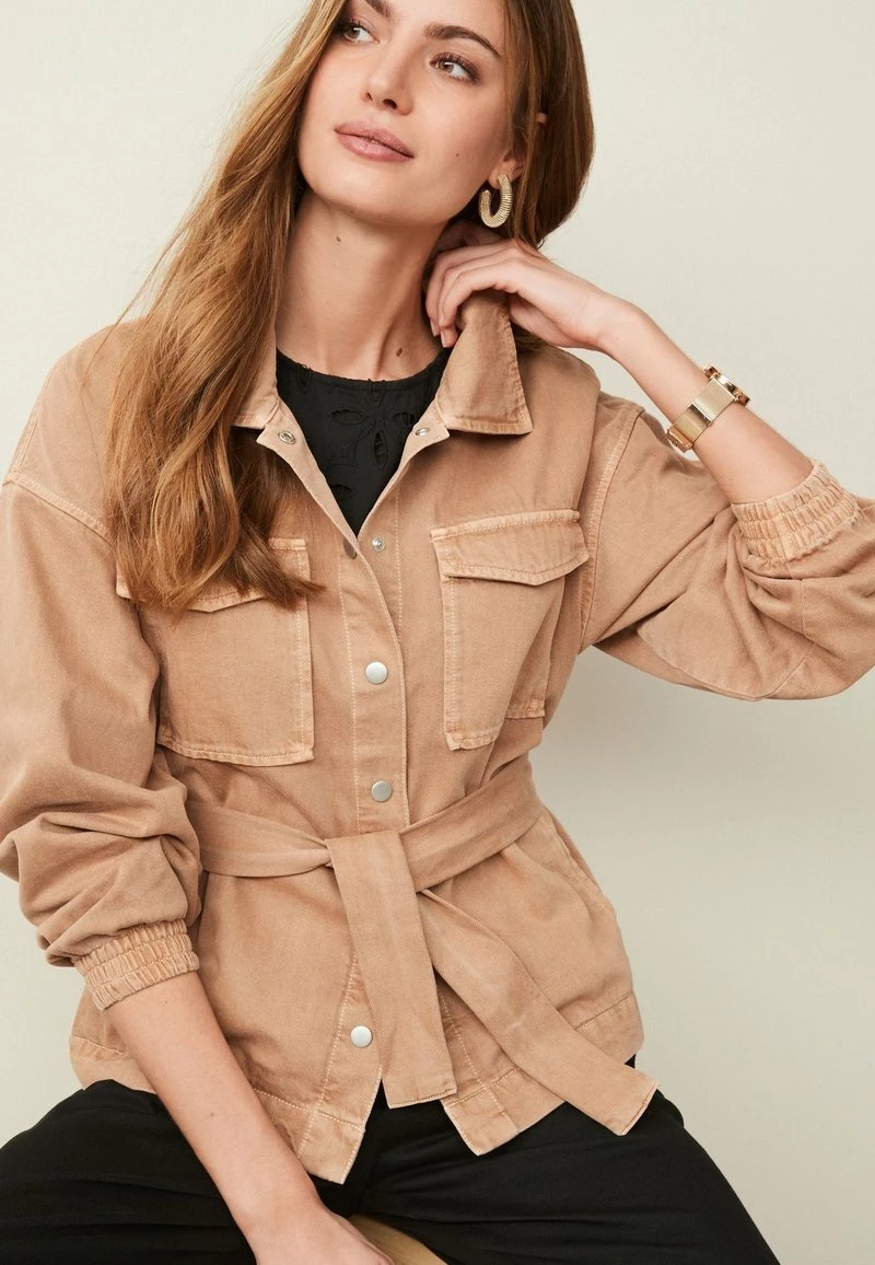 Next Damen BELTED - Jeansjacke - Tan Brown – Bild 3