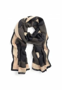 Next Damen Schal - Khaki Green Cream