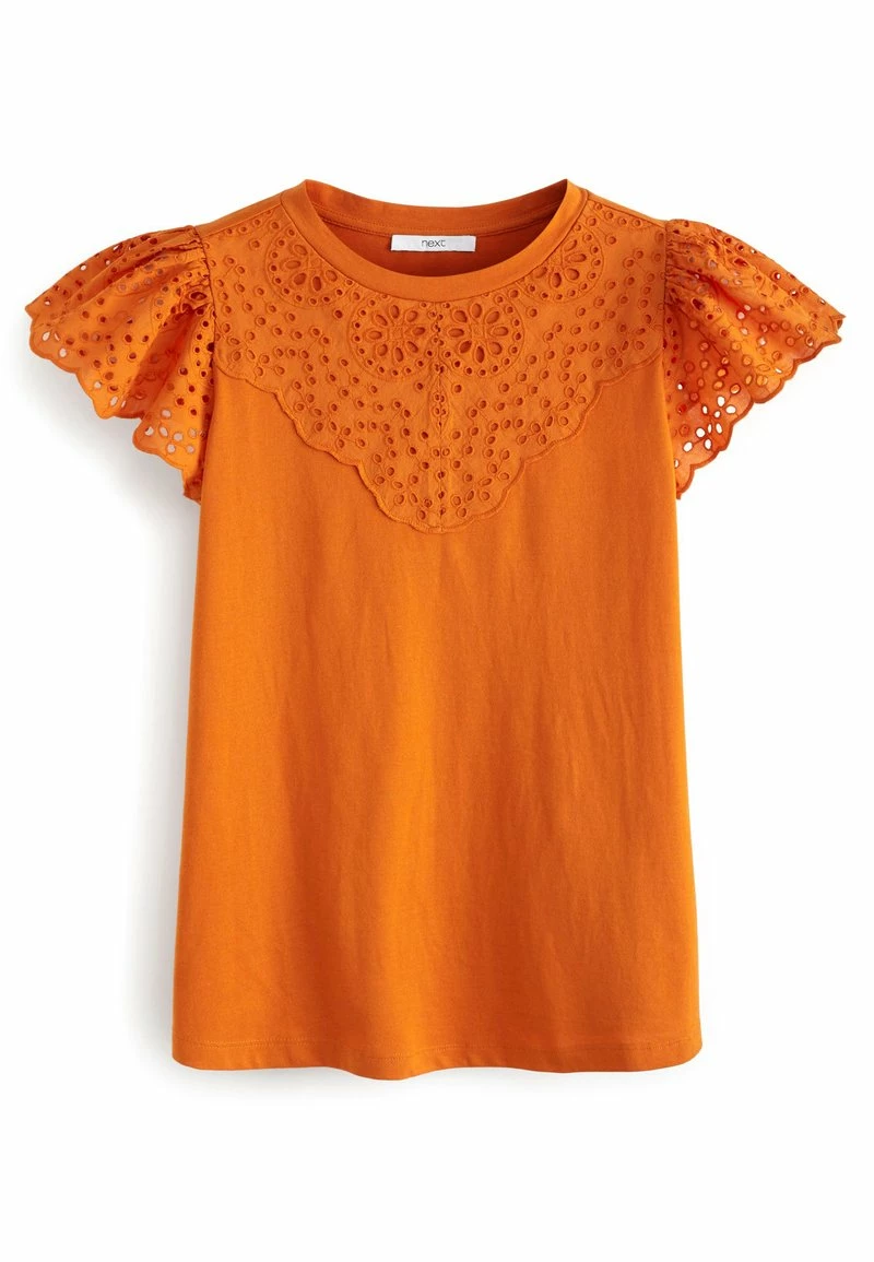 Next Damen FLUTE SLEEVE - T-Shirt Print - Orange – Bild 4