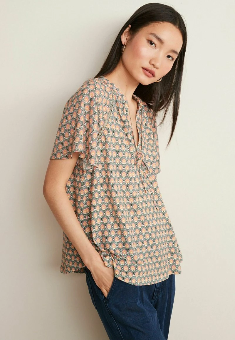 Next Damen VOLUME SHORT SLEEVE TOP - Bluse - Pink
