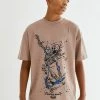Next T-Shirt Print - Neutral Brown Skate Skeleton | Kinder