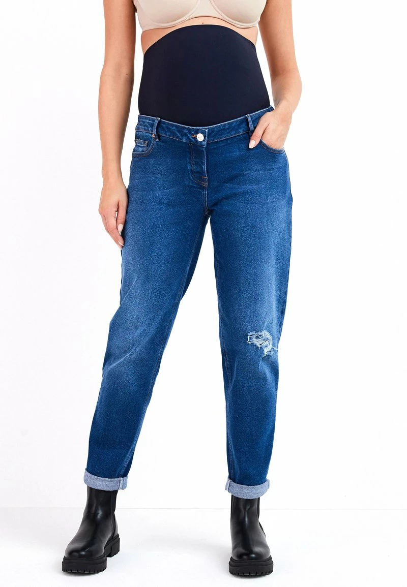 Next Damen BOYFRIEND - Jeans Relaxed Fit - Dark-blue Denim