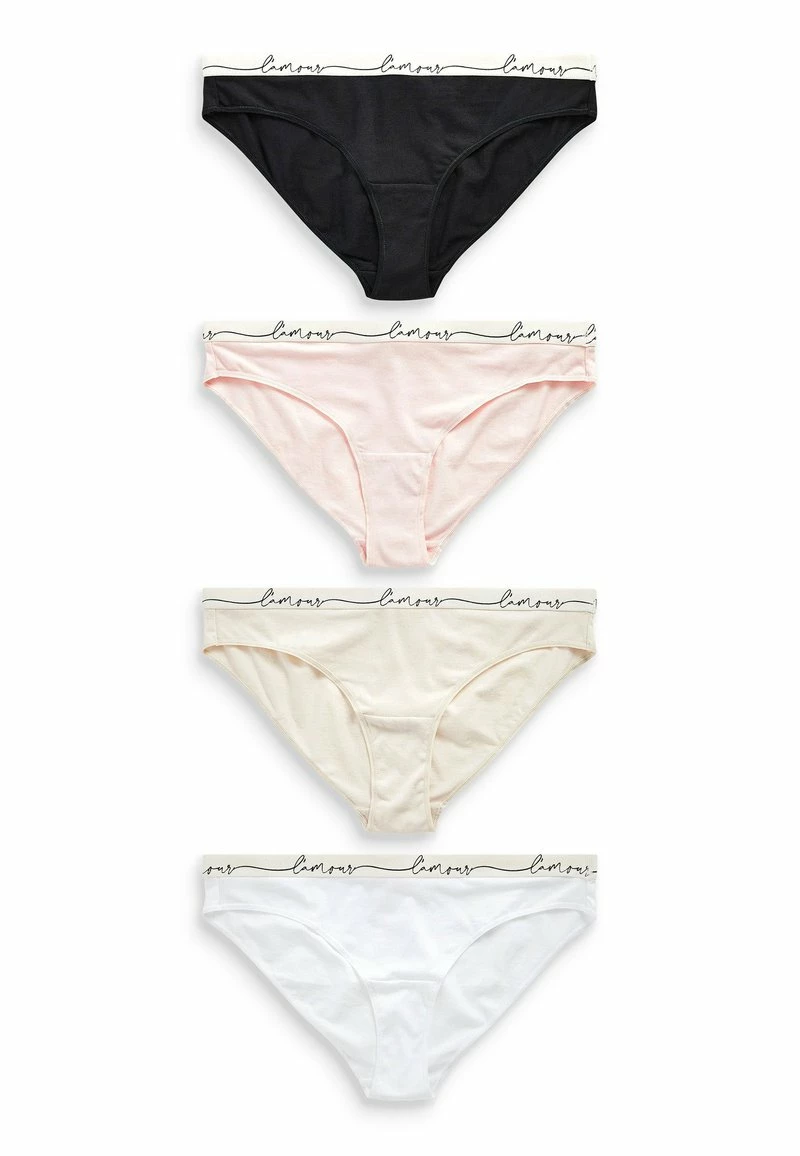Next Damen 4 PACK - Slip - Cream Black Pink White
