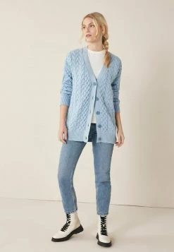 Next Damen CABLE BUTTON - Strickjacke - Blue