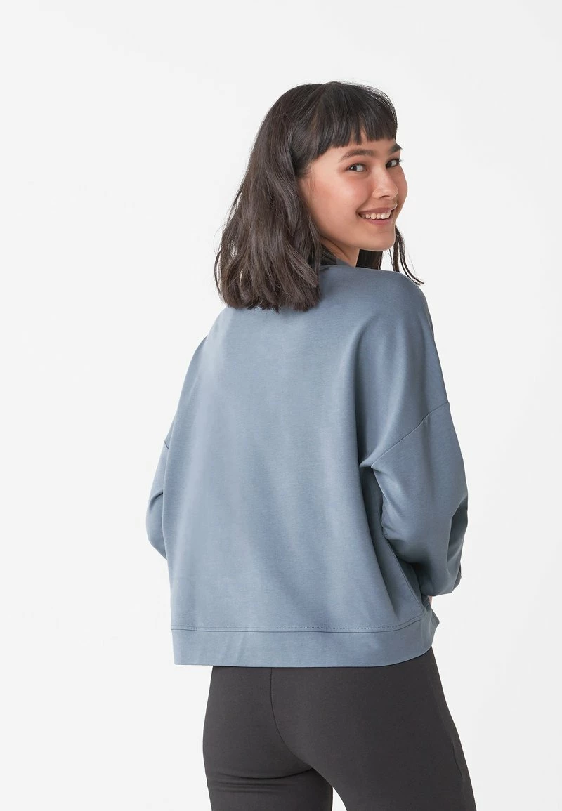 Next Damen MODAL CROP - Sweatshirt - Blue