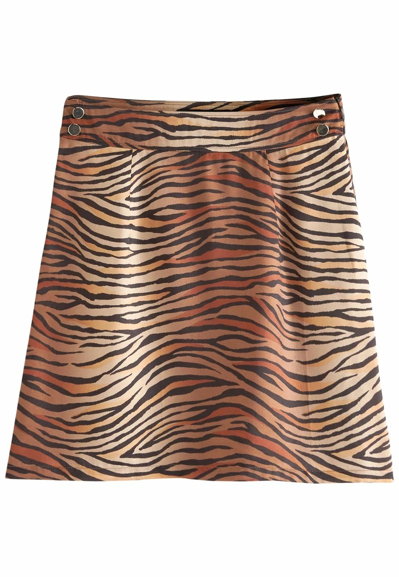 Next SATIN - A-Linien-Rock - Brown Animal Print | Damen – Bild 4