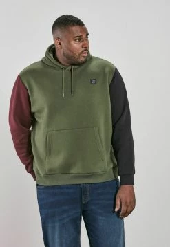Next Herren COLOURBLOCK - Kapuzenpullover - Plus Khaki Green Sleeve