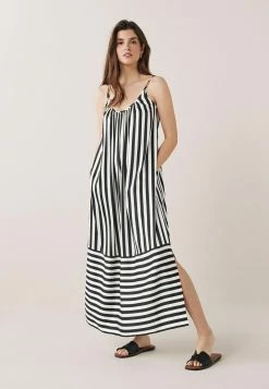 Next STRAPPY CAMI - Maxikleid - Black And White Stripe | Damen