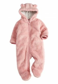 Next PINK BEAR FLEECE ALL-IN-ONE (0MTHS-2YRS) - Jumpsuit - Pink | Kinder