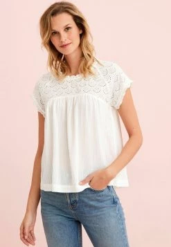 Next Damen GROWN ON SLEEVE YOKE - Bluse - White