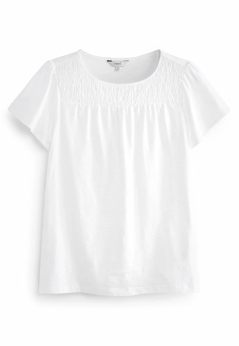 Next Damen SMOCK NECK SHORT SLEEVE - T-Shirt Print - White – Bild 3
