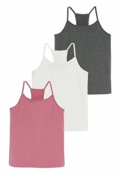 Next Kinder PINK/ECRU/GREY 3 PACK RACER BACK CAMIS (1.5-16YRS) - Top - Pink