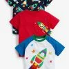 Next Kinder 3 PACK - T-Shirt Print - Red / Blue