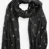 Next Damen FOIL DOG PRINT LIGHT WEIGHT - Schal - Black