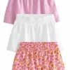 Next Kinder 3 PACK - Shorts - Pink White Fun Swirl Print