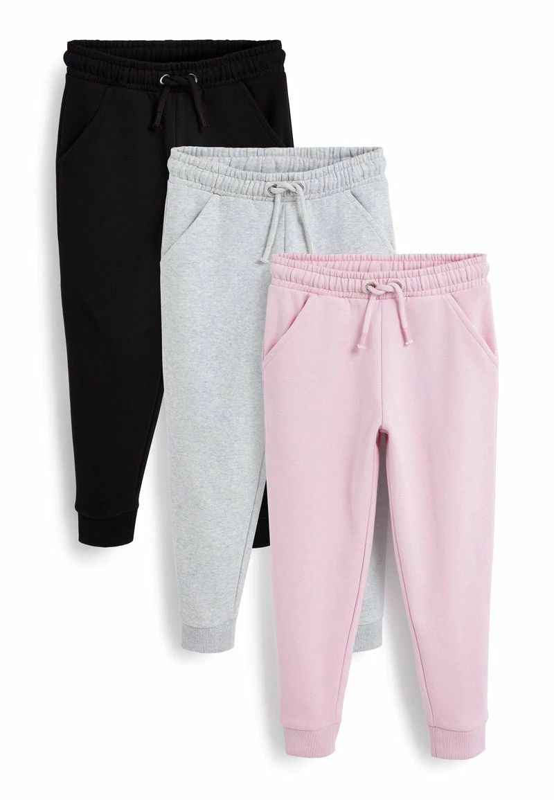Next Kinder SOFT 3 Pack - Jogginghose - Pink/black/grey