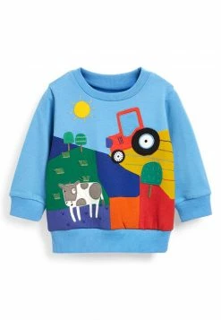 Next Kinder APPLIQUE - Strickpullover - Blue Farm