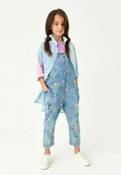 Next Kinder SLOUCHY - Latzhose - Blue Denim