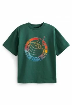 Next Kinder SHORT SLEEVE GRAPHIC - T-Shirt Print - Green Rainbow Skate