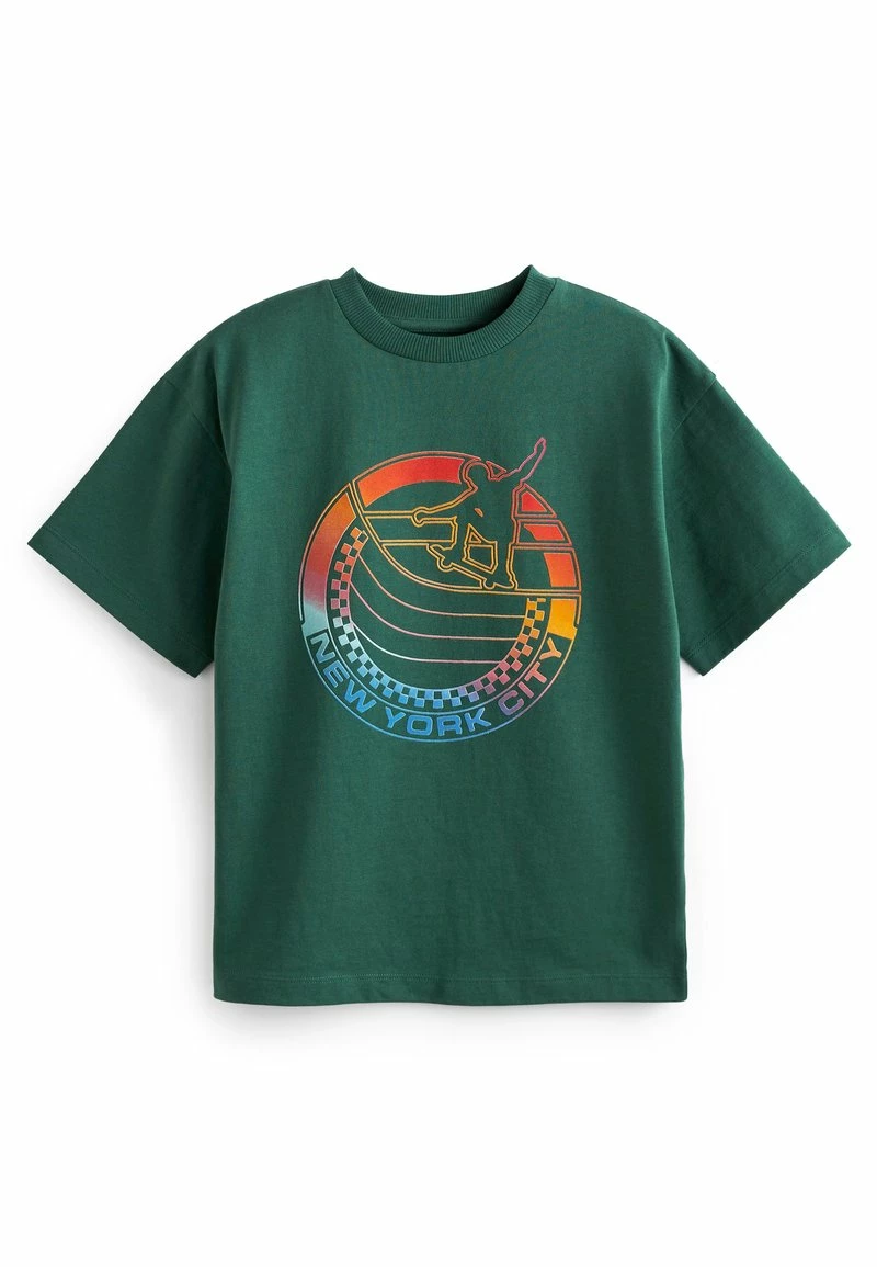 Next Kinder SHORT SLEEVE GRAPHIC - T-Shirt Print - Green Rainbow Skate
